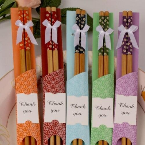 1000pairs/lot wedding gift souvenirs of natural bamboo chopstick sets favors, party return gifts for guest