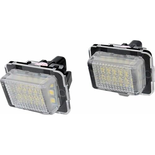 2Pcs/set Hot Sale LED License Number Plate Light for Benz W204/W205/W216/W218/W212/W221/W231/W222/CLA 6000K White
