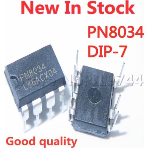 5PCS/LOT PN8034A PN8034 DIP-7 Non-isolated high-efficiency AC-DC conversion charging control chip IC In Stock New Original