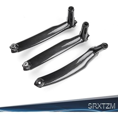 ABS Carbon Fiber Front Rear Car Inner Door Handle Door Trim Pull Panel Handles For BMW E70 X5 E71 E72 X6 2007-2013