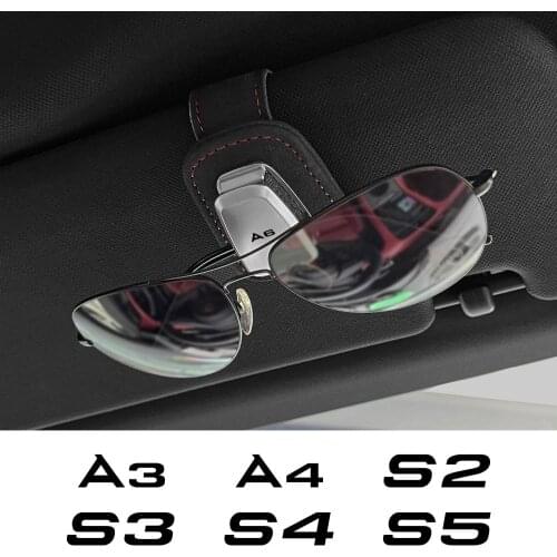 Car Sun Glasses Holder Clip For Audi B8 B7 A3 S3 8P RS3 A6 C7 C6 C5 S5 B9 S4 B6 B9 S2 S1 S6 S7 S8 SQ5 SQ7 Car Accessories Buckle