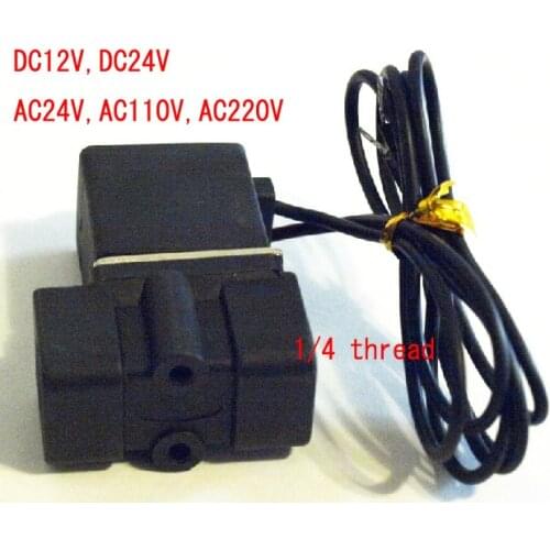 Free Shipping 140PCS/LOT 1/4'' Mini Nylon 2/2 Way Solenoid Valve Water Model 2P025-08