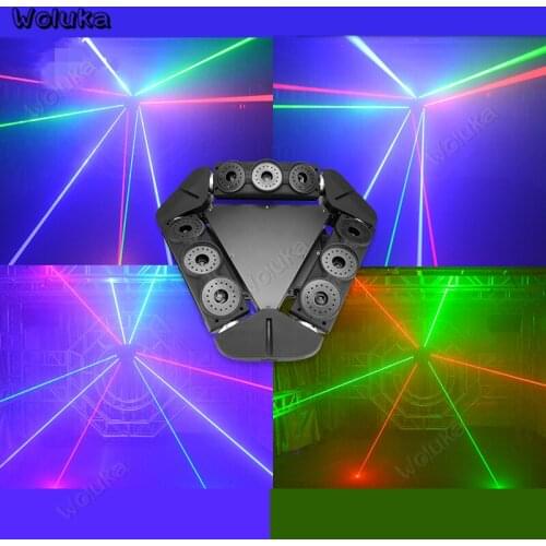 Disco Party Laser 9-Eyed Spider LED DMX DJ Lighting Effect Night Club Lights Wedding Moving Head Beam Stage Rock N Roll CD50 W01