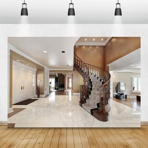 Interior Chic House Staircase Interior Scenery Portrait Photography Background Customize Photographic Backdrops For Photo Studio
