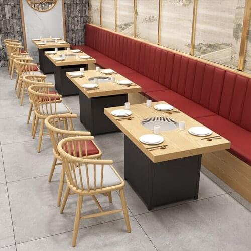 Interior Decoration Catering Business Furniture Sofa Stool Booth Table Dessert Cafe Milk Tea Table And Chair Combination