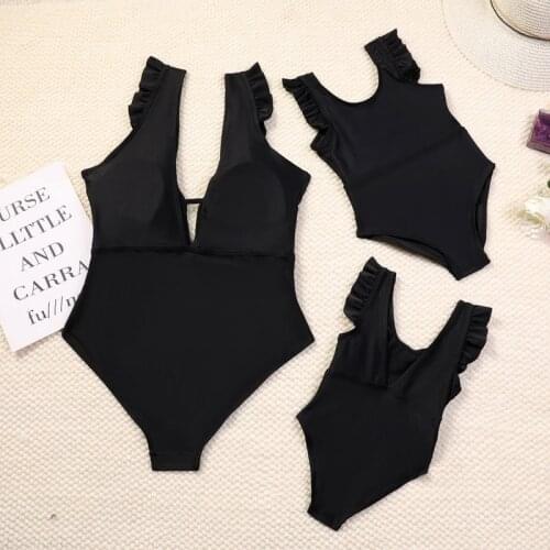 Fashion Mommy and Me Clothes Family Swimwear for Mother Daughter Swimsuit Matching Bikini Women Girls Clothes