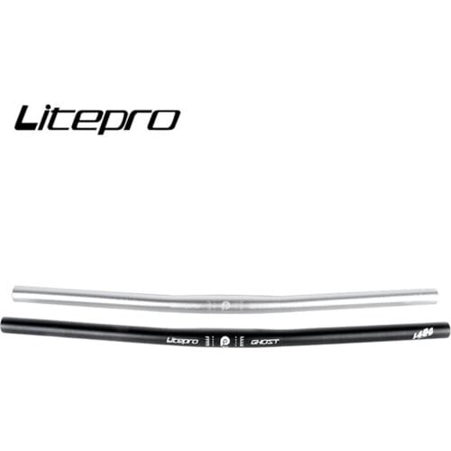 Litepro Ghost Folding Bike Straight Horizontal Handlebar 25.4*540/580MM Bicycle One-shaped Handle Bar Ultralight 148G