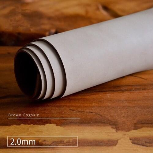 Vegetable tanned leather leather material 1mm handmade diy leather fog wax skin 0.8 rub wax skin head layer cowhide 2.0mm brown