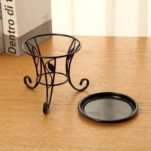 Iron Metal Small Flower Stand Pot Stand Plant Pot Holder for Balcony Living Room Office