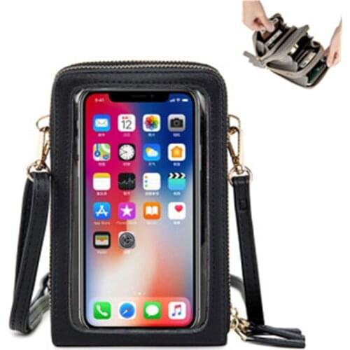 Mini Crossbody Bags Women Fashion Multi-Functional Touchable Mobile Phone Pocket Card Purse Ladies Small Bag Female Shoulder Bag