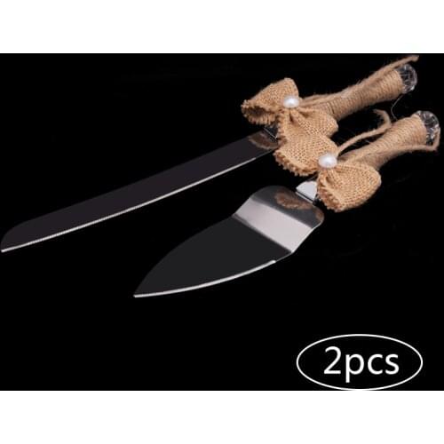 Stainless Steel Cake Knife and Shovel Set Dessert Pie Fondant Divider Cutter Spatula Server Baking Cake Tools Wedding Party 2pcs
