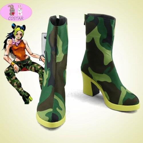 COSTAR Anime JoJos Bizarre Adventure Cosplay Sugimoto Reimi Boot Cosplay Jolyne Cujoh Shoes