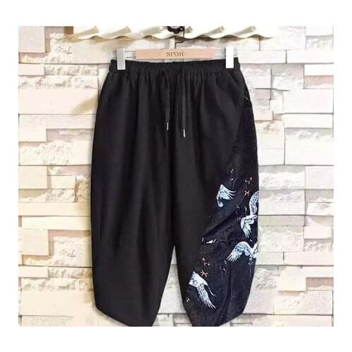 Plus Size Fat Guy Shorts 10Xl 9Xl 8Xl National Tide Oversized Mens Cropped Pants Black Plus Size Stitching Was Thin Leisure