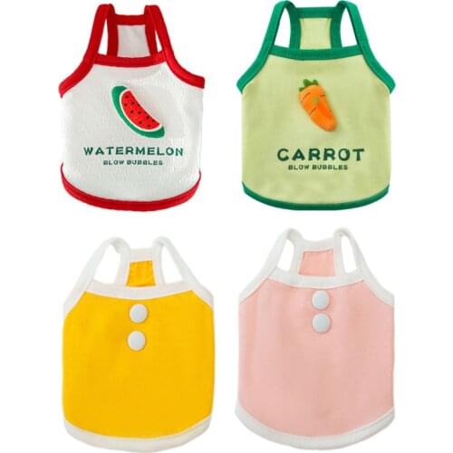 Dog Cat Clothes Cute Fruit Printed Summer Pets T-shirt For Small Puppy Dog Dress Cat Pet Vest Accessory Classic Pet Supplies