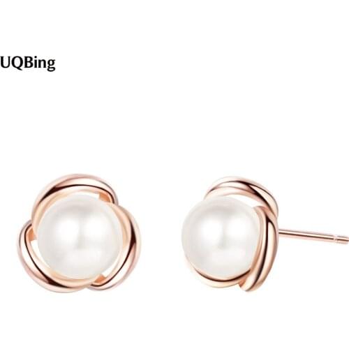 Женские золотые серьги UQBing China At AliExpress