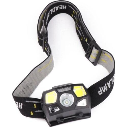 USB Rechargeable Ultra Bright Head Lamp LED Waterproof Sensor Headlight Outdoor Night Fishing Head-mounted Lighting Flashlight