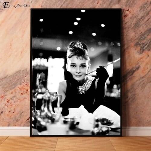 Audrey Hepburn Vintage Movie Posters and Prints Wall art Decorative Picture Canvas Painting For Living Room Home Decor Unframed