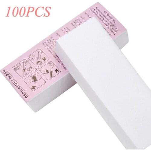 100pcs Disposable Removal Nonwoven Body Cloth Hair Remove Wax Paper Rolls High Quality Hair Removal Epilator Wax Strip