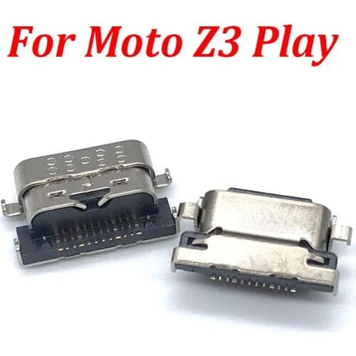 2Pcs/Lot, USB Charger Micro USB Charging Port Dock Connector Socket For Motorola Moto Z2 Z3 Play One Zoom C Plus