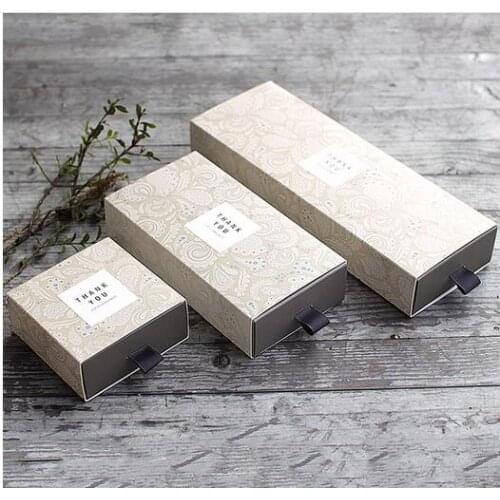 20pcs/lot Kraft Tea Drawer-type Creative gift box soap tea pull box cosmetic drawer carton High-grade pull-out