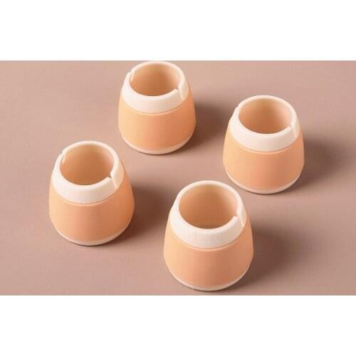 24Pcs Silicone Table Chair Leg Mat Foot Protection Bottom Cover Pads Non-Slip Chair Leg Caps Wood Floor Protector