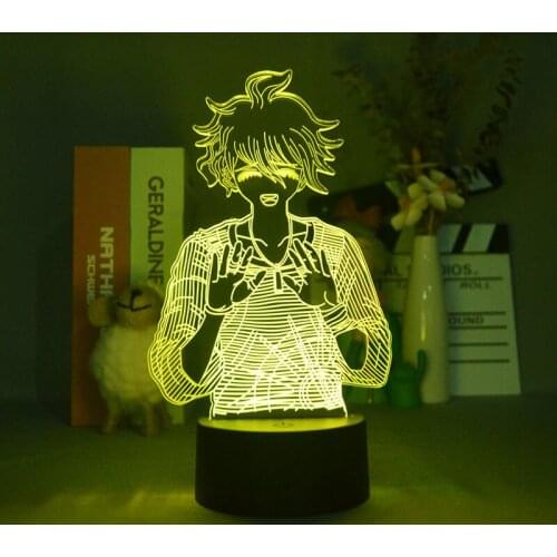 RGB Night Light 3D LED Nightlight Kids Danganronpa V3 Rantaro Desk Lamp Bluetooth Base Atmosphere Decor Anime Fans Gift