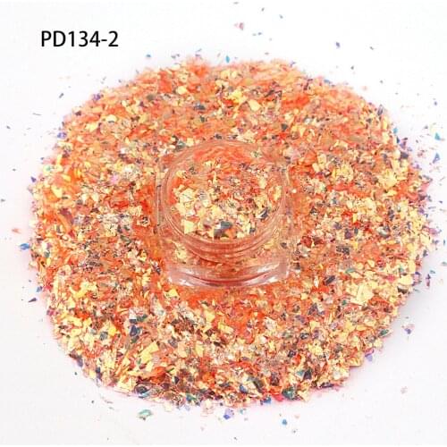 50g/Bag Holographic Highlight Glitter Shimmering Irregular Fragment Sequins Gradient Opal Nail Glitter Flakes 3D Manicure Tips
