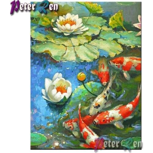 5d Lotus Pond Diamond painting full Square/round Rhinestones cross stitch embroidery picture Handmade art decoration gift