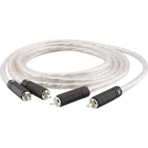 HiFi Audiophile Audio Cable,6N Audiophiles RCA Stereo Audio Digital Coaxial DAC Decoder Audio Cable for Home Theater
