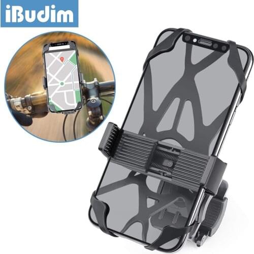 IBudim Bike Phone Holder Bicycle Mobile Phone Holder Motorcycle Handlebar Phone Mount Cycling Accessories for iPhone 12 Pro Max
