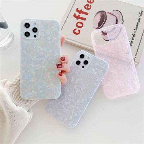 Glossy Pearl White Translucent 12 Pro Phone Case For iPhone 12 mini iPhone XS Max iPhone SE 2020 7 Plus 8 11 Pro Max X XS XR 11