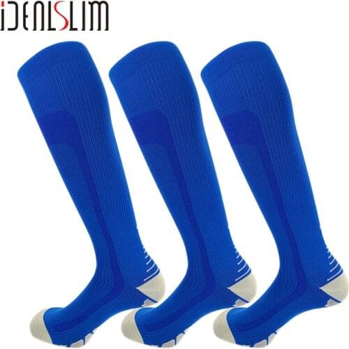 IDEALSLIM 3 Pairs Compression Knee High Socks Varicose Veins Socks Men Plantar Fasciitis Socks Women Stockings