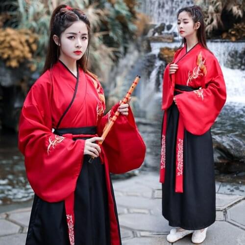 Chinese Ancient Hanfu Cosplay Costume for Stage Men Swordsman Dancewear Women Han Dynasty Princess Clothing National Folk Dance