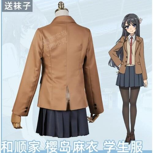 Youth Inojo Shonen Unkai Ryojoro Sakurajima Mai Vitality Uniform Anime Cosplay Costume H
