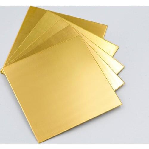 1PC Brass Strip Copper Sheet Foil 300 x 300 x0.5mm thickness Metal Thin Plate Latten