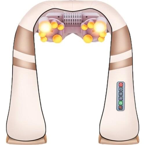 U Shape Electrical Body Shoulder Neck Massager Back Infrared 4D kneading Massage Car Home Best Gift Health Care