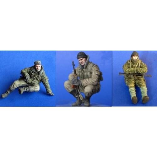 1/35 scale miniatures Modern Russian motorized infantry 3 people Resin Model Kit figure Free Shipping