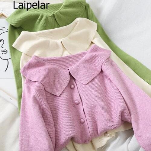 Cute Sweater Autumn Winter Women Sweater Cardigans V Neck Knit Cardigans Girls Outwear Korean Chic Tops