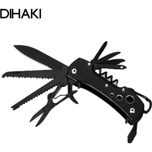 Multifunctional Knife Multi Purpose Army Folding Pocket Knife Outdoor Camping Hunting Survival Tool with Screwdriver Carabiner