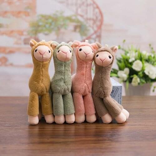 20CM Cartoon Alpaca Plush Doll Children Adults Bag Car Pendant Baby Cute Animal Doll Soft Cotton Stuffed Plush Simulation Toys