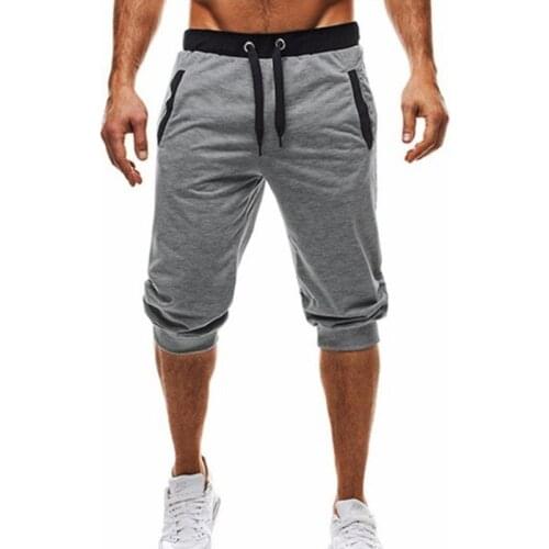Mens breeches sports casual tight harem soft 3/4 fashion new brand mens sweatpants summer comfort short masc