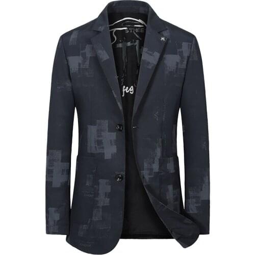 Men Blazers Spring Autumn New Fashion Slim Fit Casual Suit Jackets Business Stage Costumes Party Prom Banquet Gray Black Grey