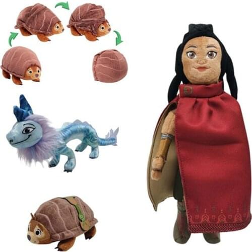 45CM Disney Raya and The Last Dragon Raya Sisu Dragon Dyan Pan Uka Monkey Tuk Tuk Soft Plush Stuffed Doll Stuff for Kids Toy