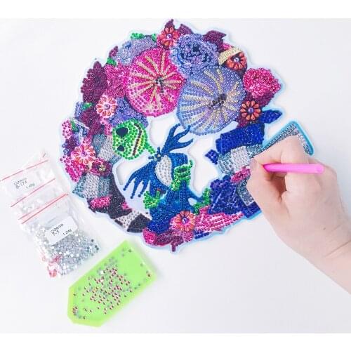 Diamond Painting Wreath for Door Diamond Embroidery Kit Special Shaped Drill DIY Cross Stitch Diamond Art Craft Home Decorations