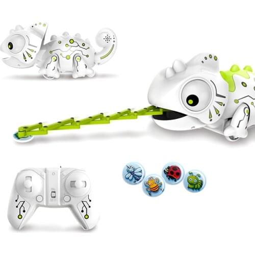 New Arrival RC Animal Toys Funny Remote Control Dinosaur with Sound and Lights Lovely RC Chameleon 2.4G Radio Control Toys