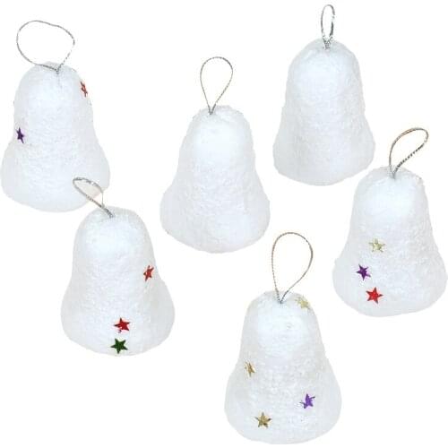 Christmas Ornaments Party Decorations Ornaments Decorations White snow scene bell pendant New Year Decor