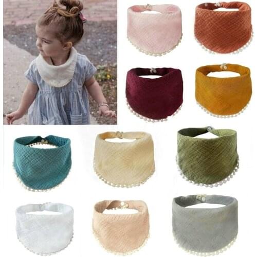 1 Pc Baby Infants Feeding Bibs Soft Pure Cotton Bandana Saliva Towel Toddler Triangle Drool Scarf Newborn Burp Cloth