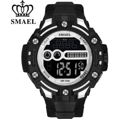 SMAEL Fashion Digital Wristwatches Top Brand Clock Men Military Watches Mens Sports LED Electronic Date Calendar Watch Relogio