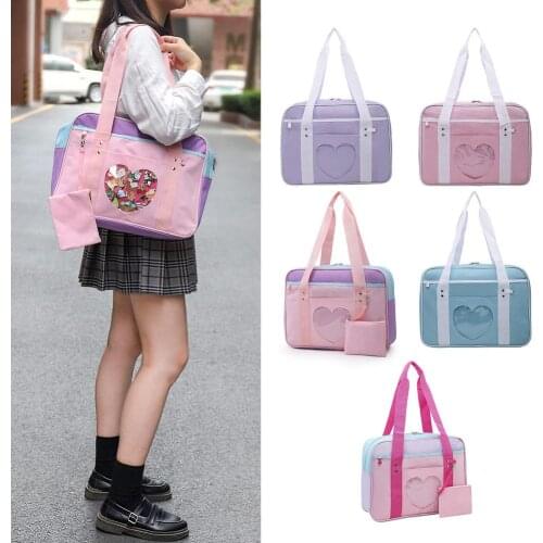 Kawaii JK Bag Japanese Travel Shoulder School Bags For Women Girls Large Capacity Luggage Organizer Handbags Tote Cosplayer