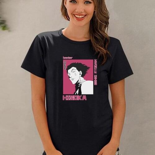 Unique Hunter X Hunter Gon Freecss Graphic Womens Anime T Shirt Vintage Cool Hisoka Print Harajuku Short Sleeve Tshirt Manga Tee
